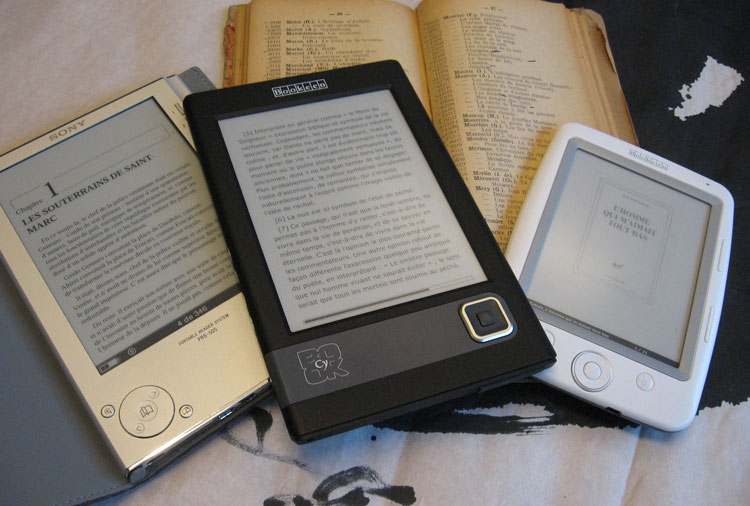 Liseuses électroniques. Photo: D.R.