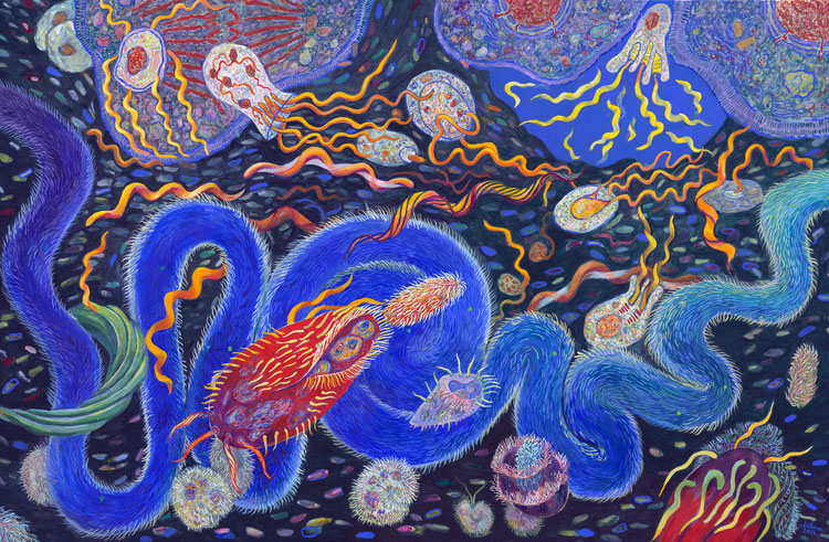 Endosymbiose : hommage à Lynn Margulis. Photo: © Shoshanah Dubiner, 2012. 